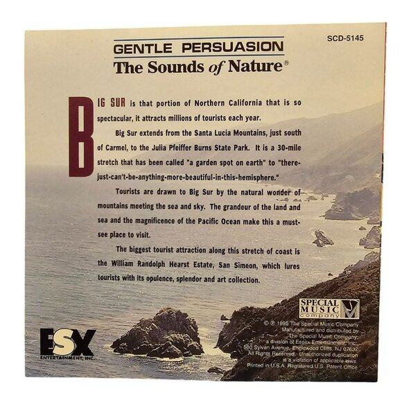 Gentle Persuasion: CD  The Sounds Of Nature "Big Sur"  37438cd - Picture 2 of 2